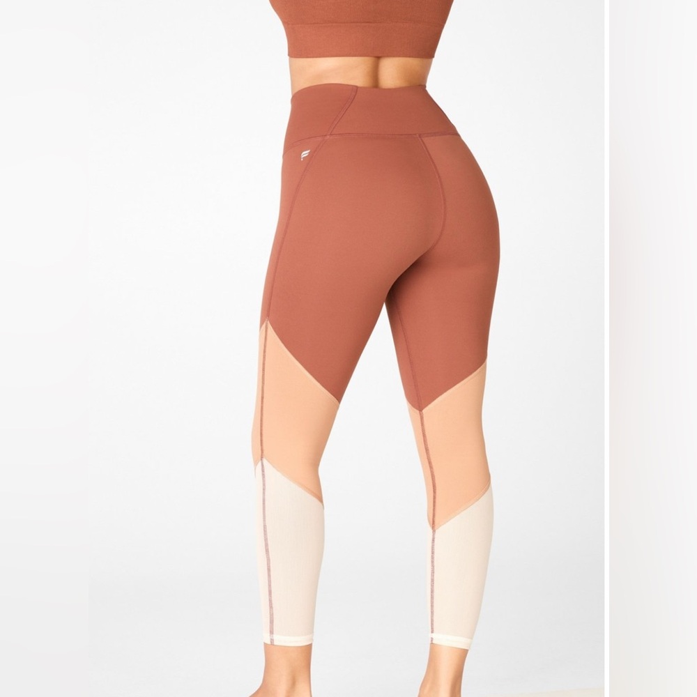 Fabletics High-Waisted Leggings in Brown